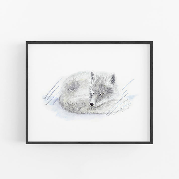 Sleeping Baby Arctic Fox - Tiny Toes Design