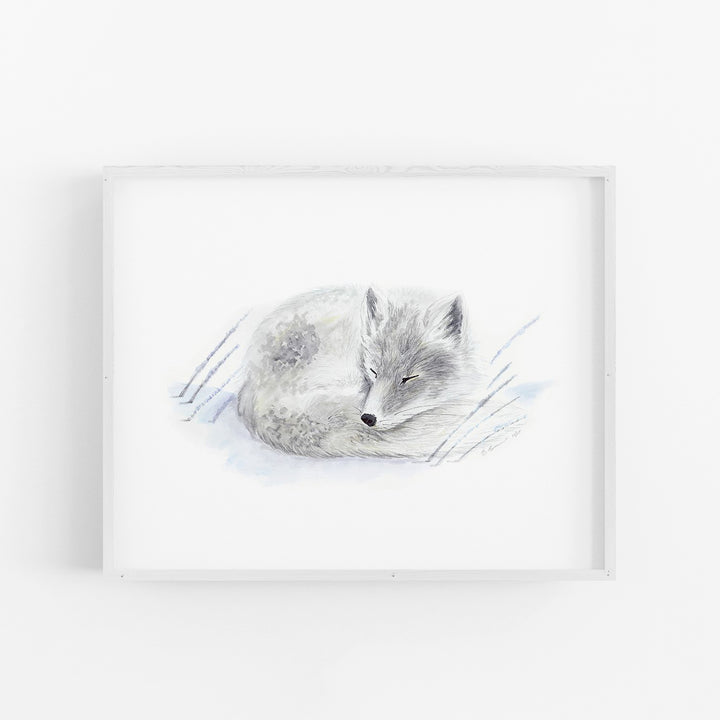 Sleeping Baby Arctic Fox - Tiny Toes Design