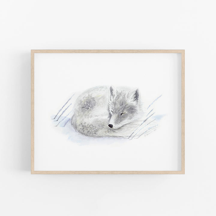 Sleeping Baby Arctic Fox - Tiny Toes Design