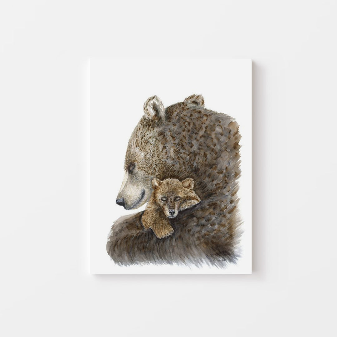 Mom and Baby Bear Nursery Art - Tiny Toes Design
