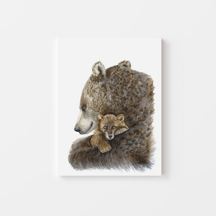 Mom and Baby Bear Nursery Art - Tiny Toes Design