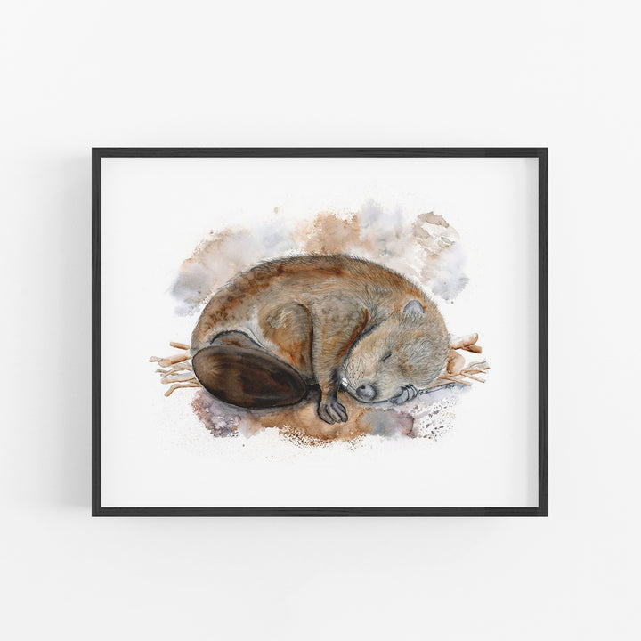 Sleeping Baby Beaver - Tiny Toes Design