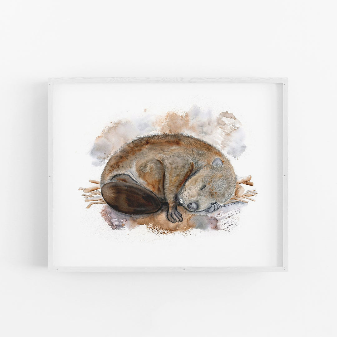 Sleeping Baby Beaver - Tiny Toes Design