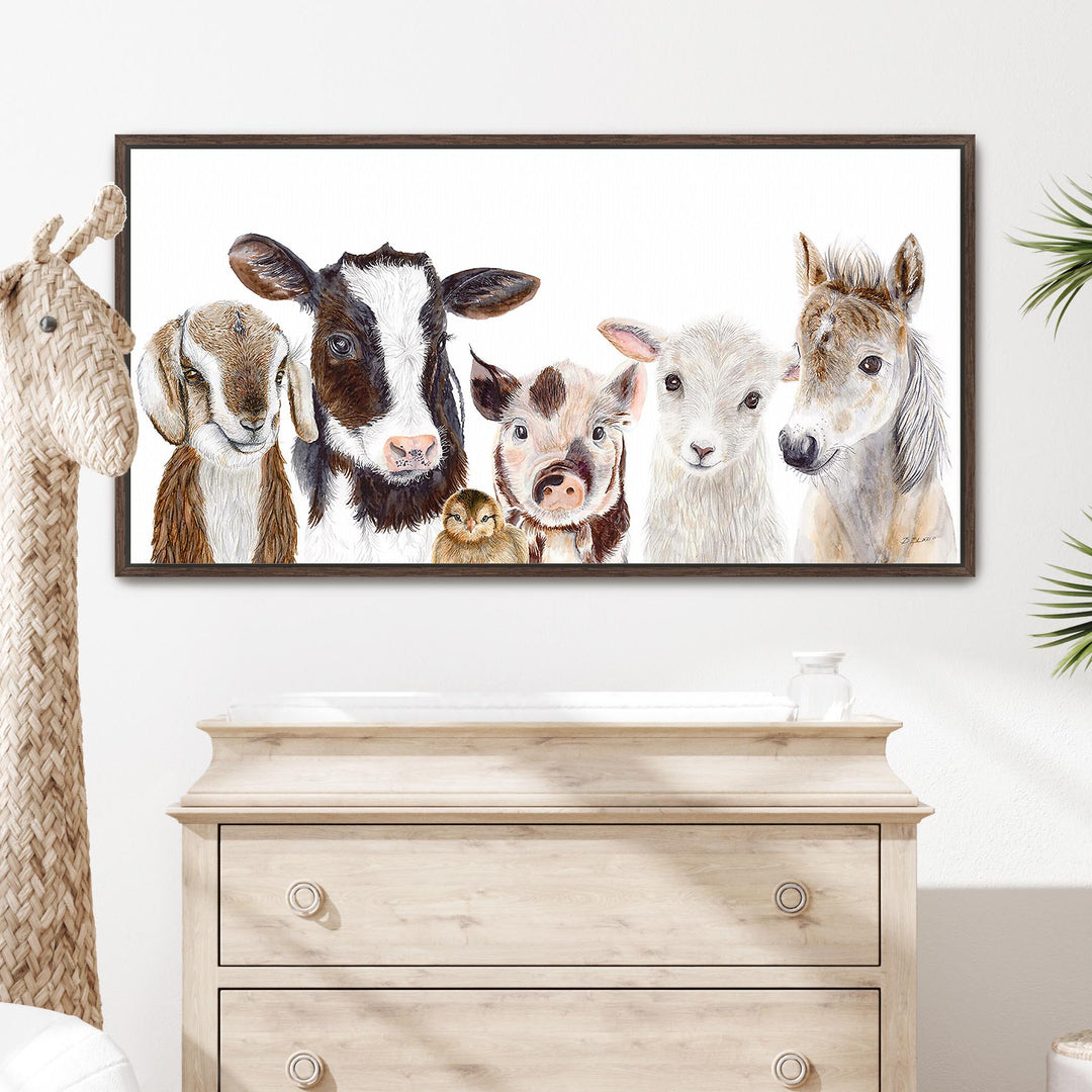 Baby Farm Animal Group Print - Tiny Toes Design