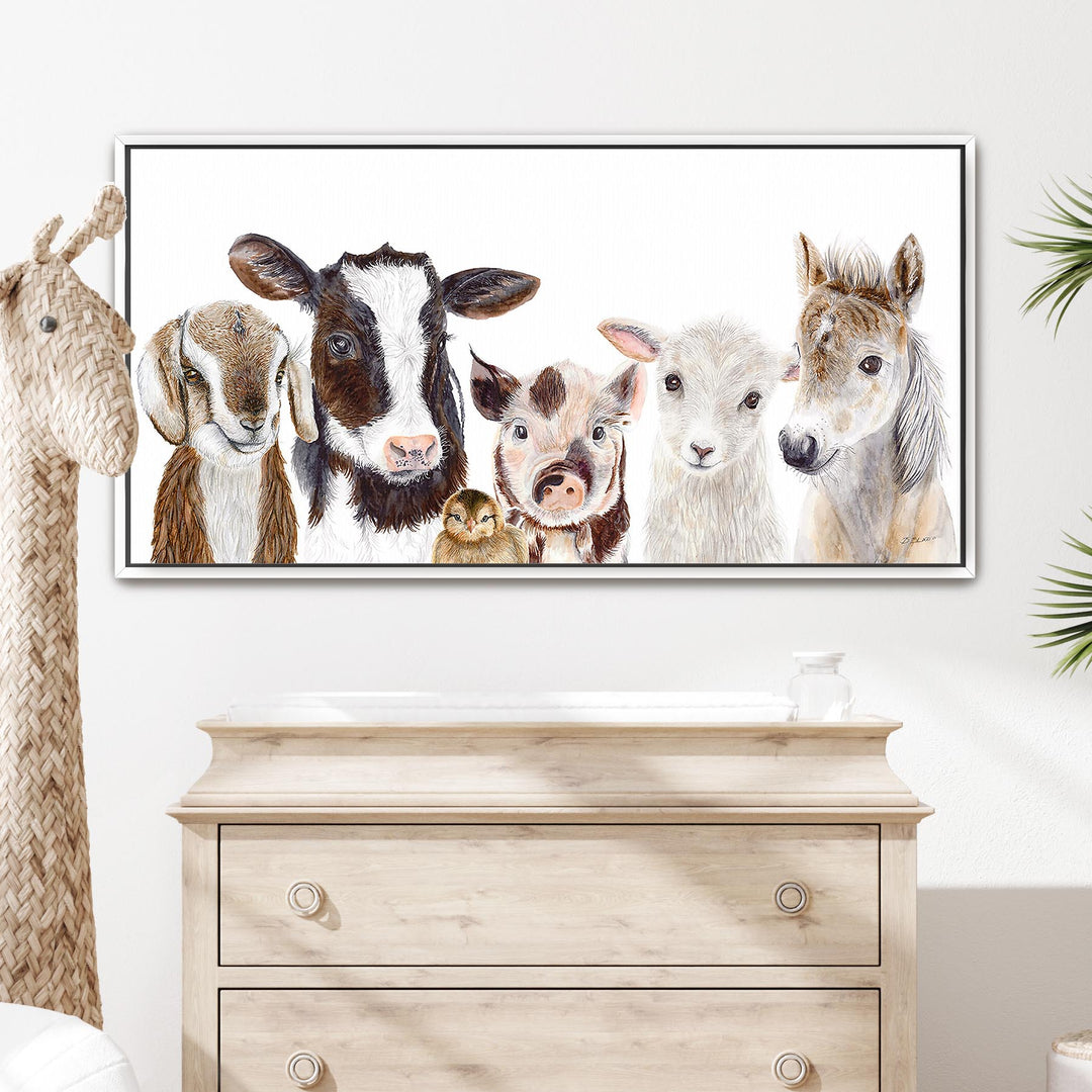 Baby Farm Animal Group Print - Tiny Toes Design
