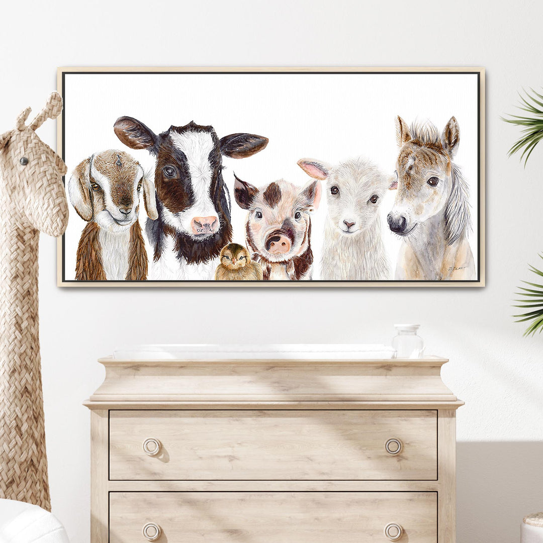 Baby Farm Animal Group Print - Tiny Toes Design