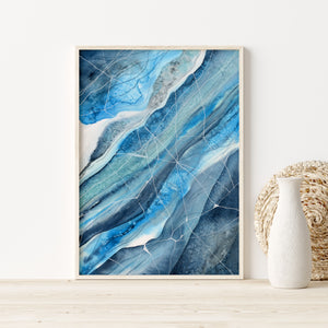 Frozen Ice Abstract Painting