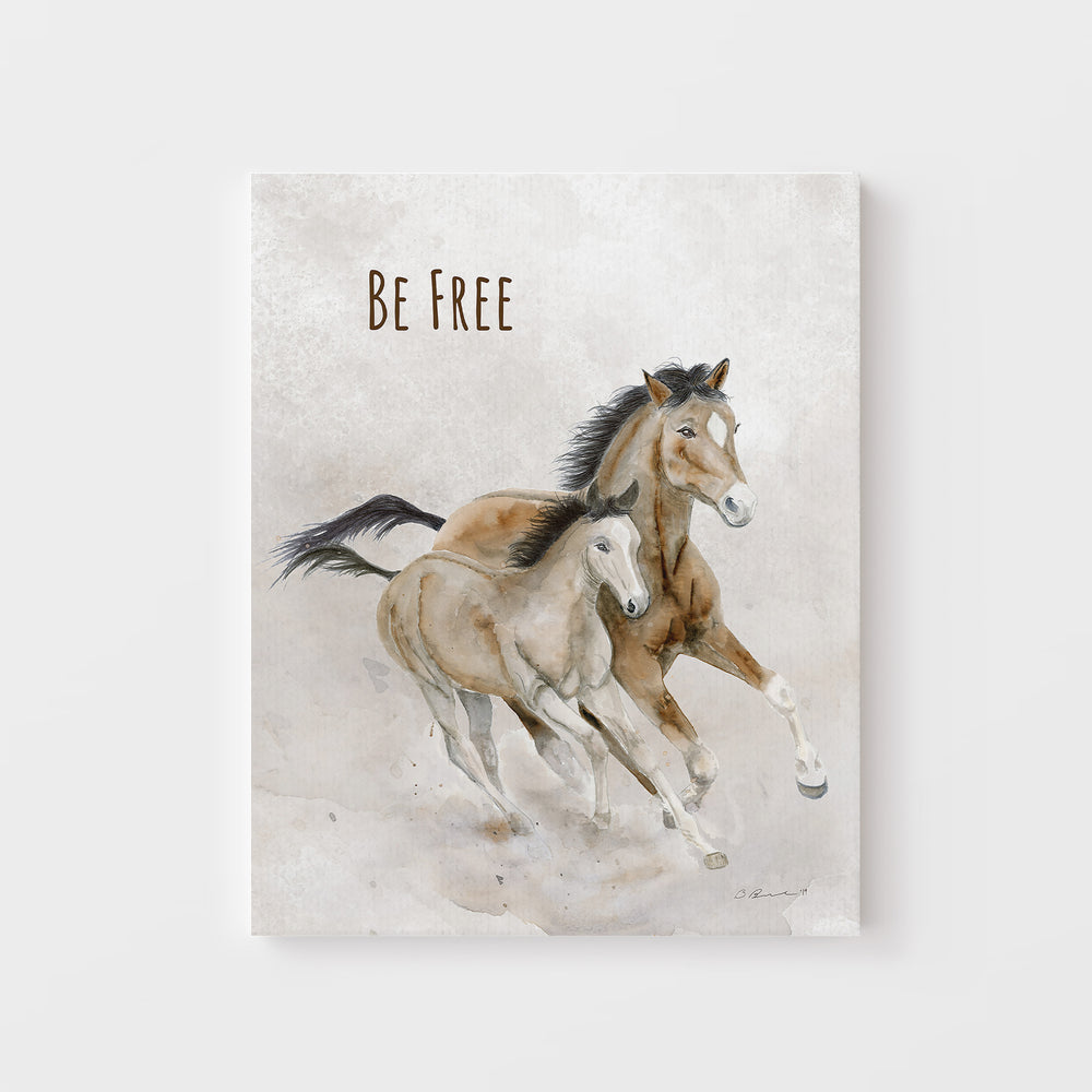 Be Free | Mare and Foal Horse Wall Art - Tiny Toes Design