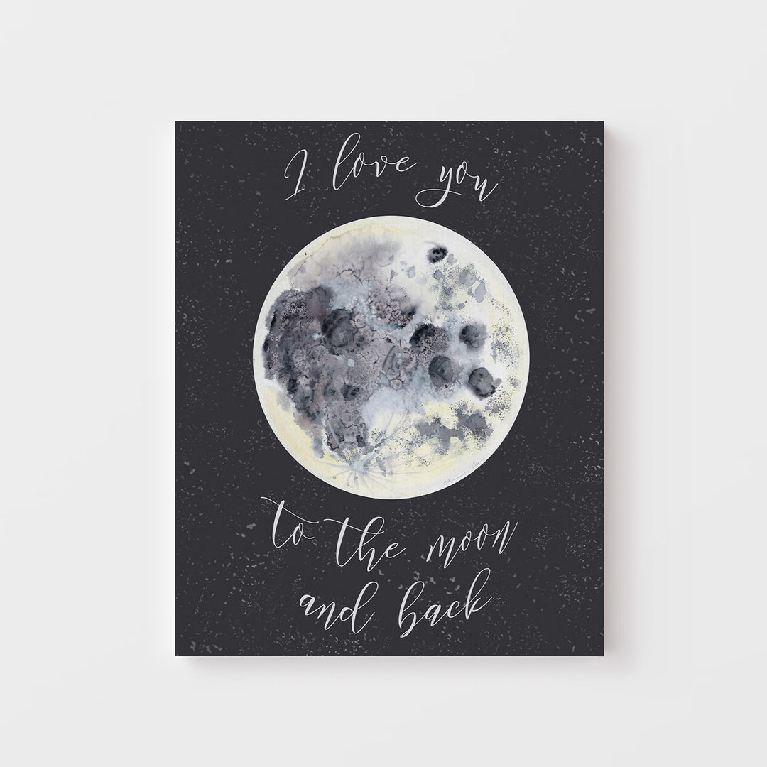 Love You to the Moon and Back Wall Decor - Tiny Toes Design