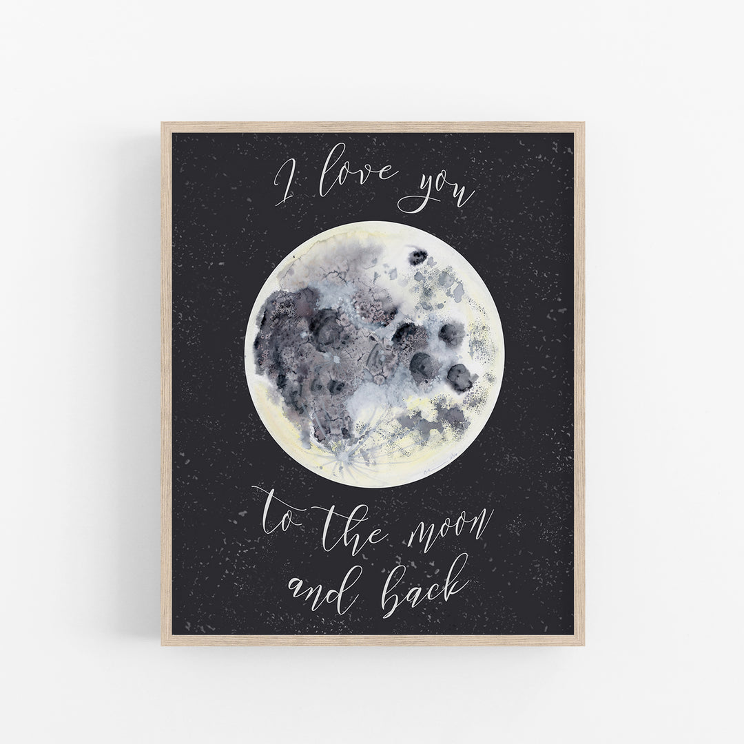 Love You to the Moon and Back Wall Decor - Tiny Toes Design
