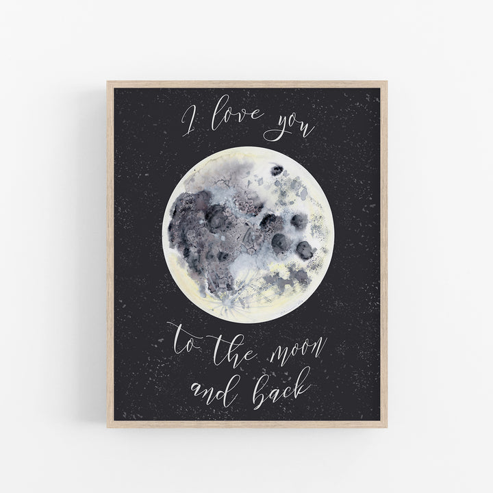 Love You to the Moon and Back Wall Decor - Tiny Toes Design
