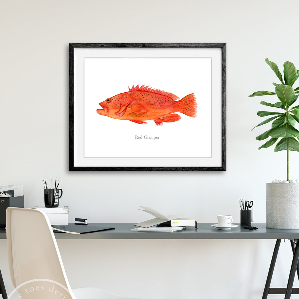 Red Grouper Mount Decor