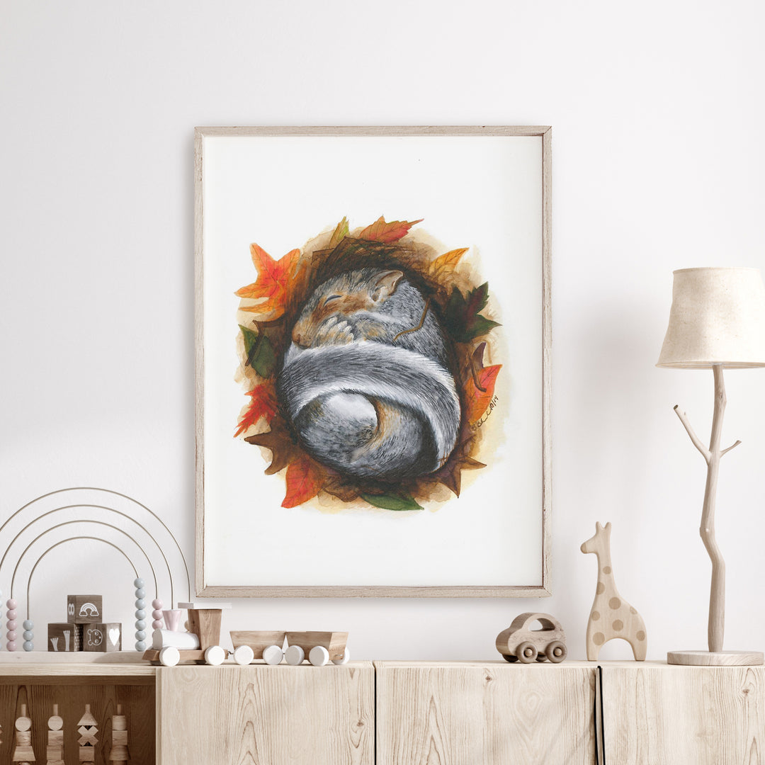 Sleeping Baby Squirrel - Tiny Toes Design