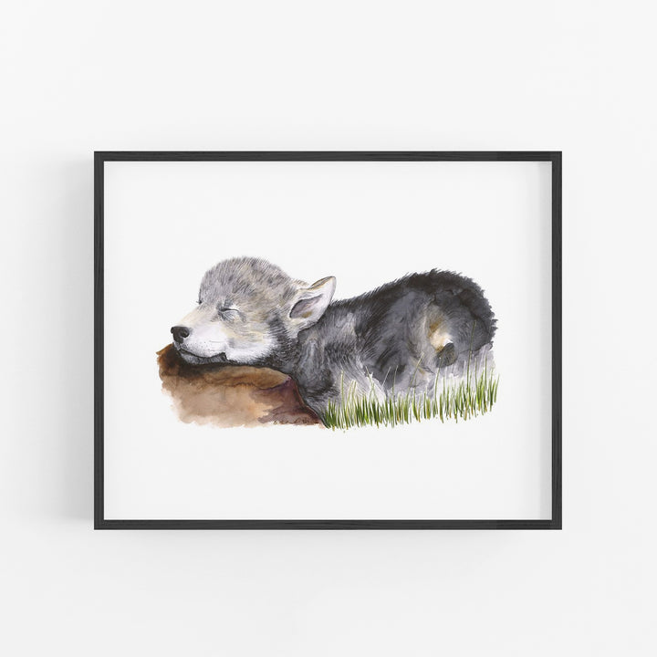 Sleeping Baby Wolf Pup - Tiny Toes Design
