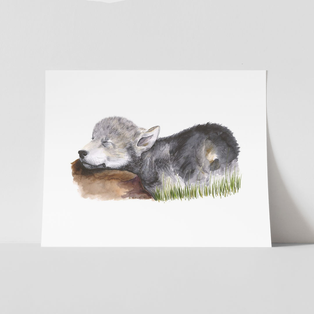 Sleeping Baby Wolf Pup - Tiny Toes Design