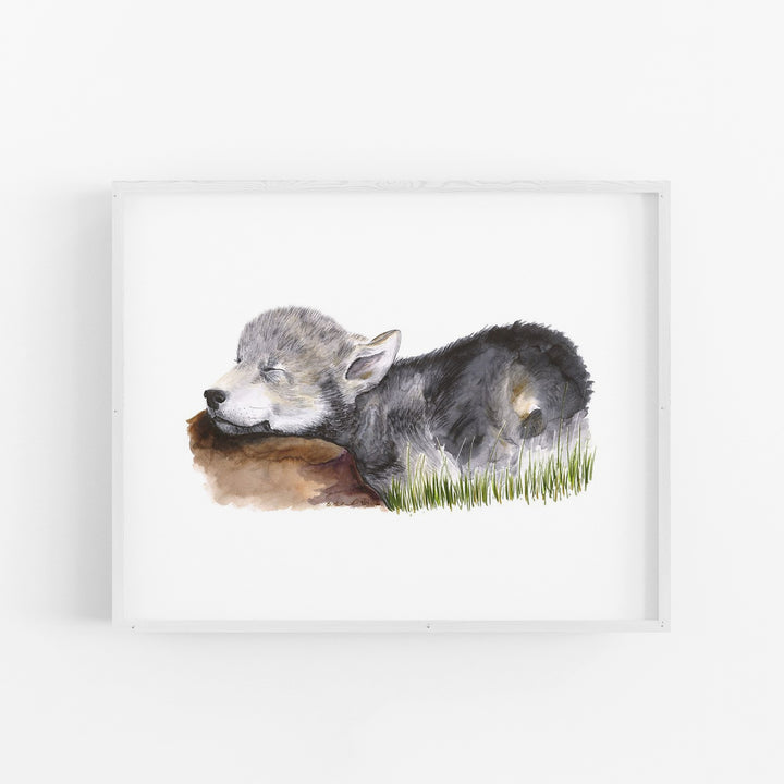 Sleeping Baby Wolf Pup - Tiny Toes Design
