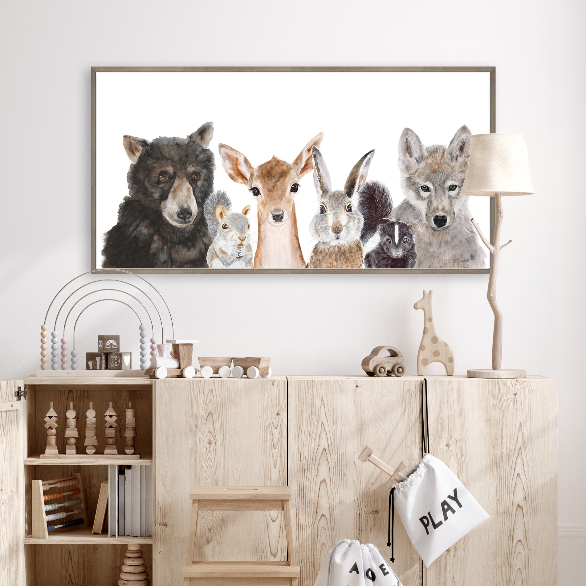 Woodland Baby Animal Grouping Forest Nursery Decor – Tiny Toes