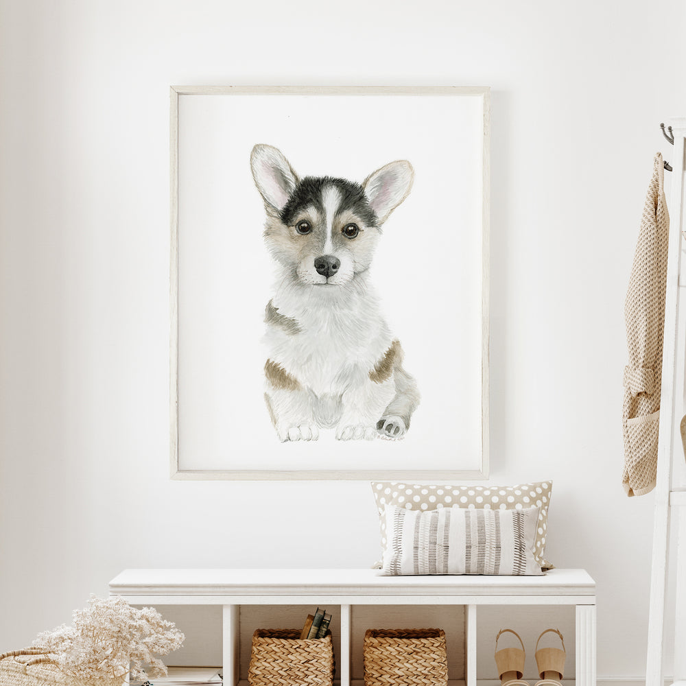 Welsh Corgi Puppy Print - Tiny Toes Design