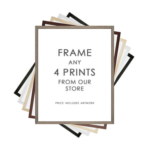 Custom Set of 4 Framed Art Prints - Includes Artwork - Brett Blumenthal | Tiny Toes Design