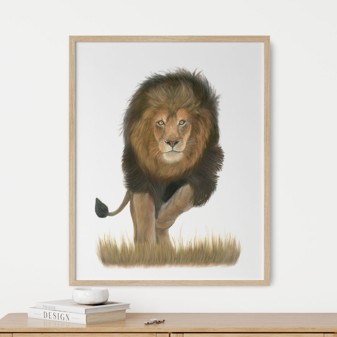 Majestic Lion Pastel Portrait - Tiny Toes Design