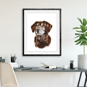 Chocolate Labrador Retriever Painting