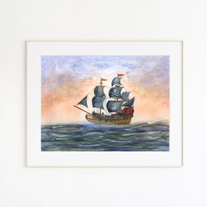 Pirate Ship Nursery Art