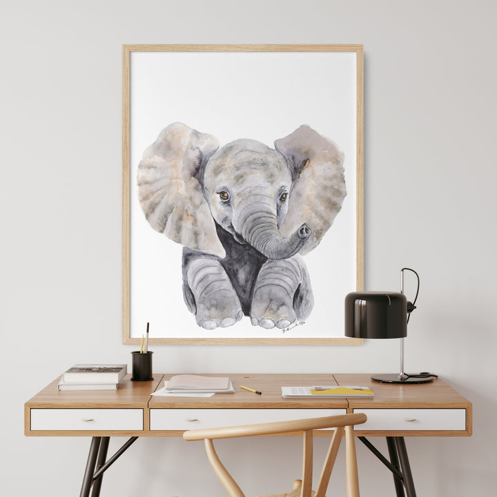 Baby Elephant Nursery Art