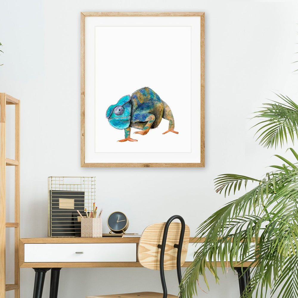 Chameleon Watercolor Print