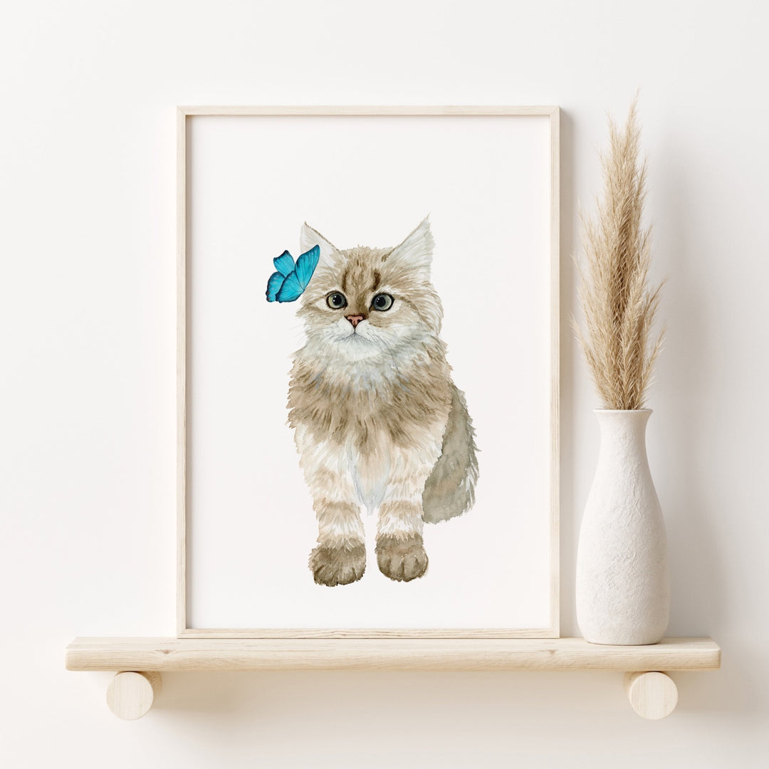 Ragdoll kitten watercolor print