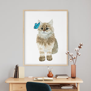 ragdoll cat watercolor art