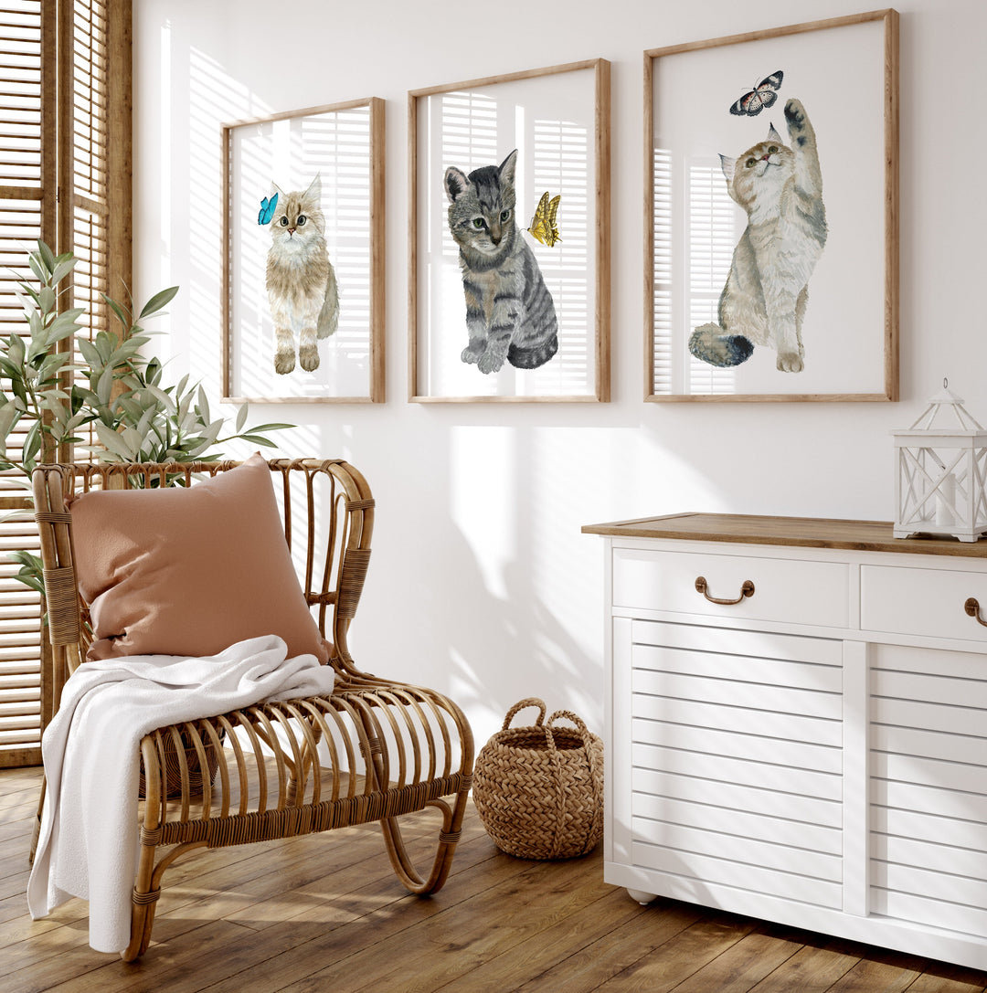 Kitten watercolor prints