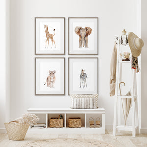 Framed Safari Nursery Art