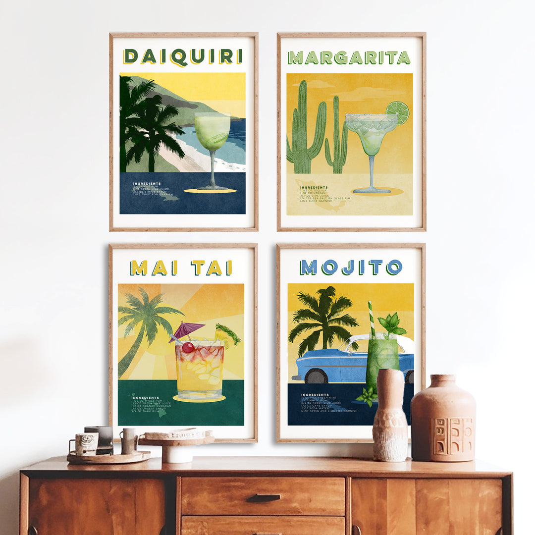 Tropical Cocktail Print Set