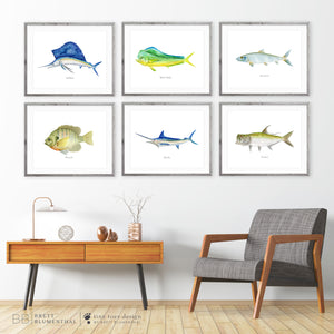 Fish Watercolor Home Decor