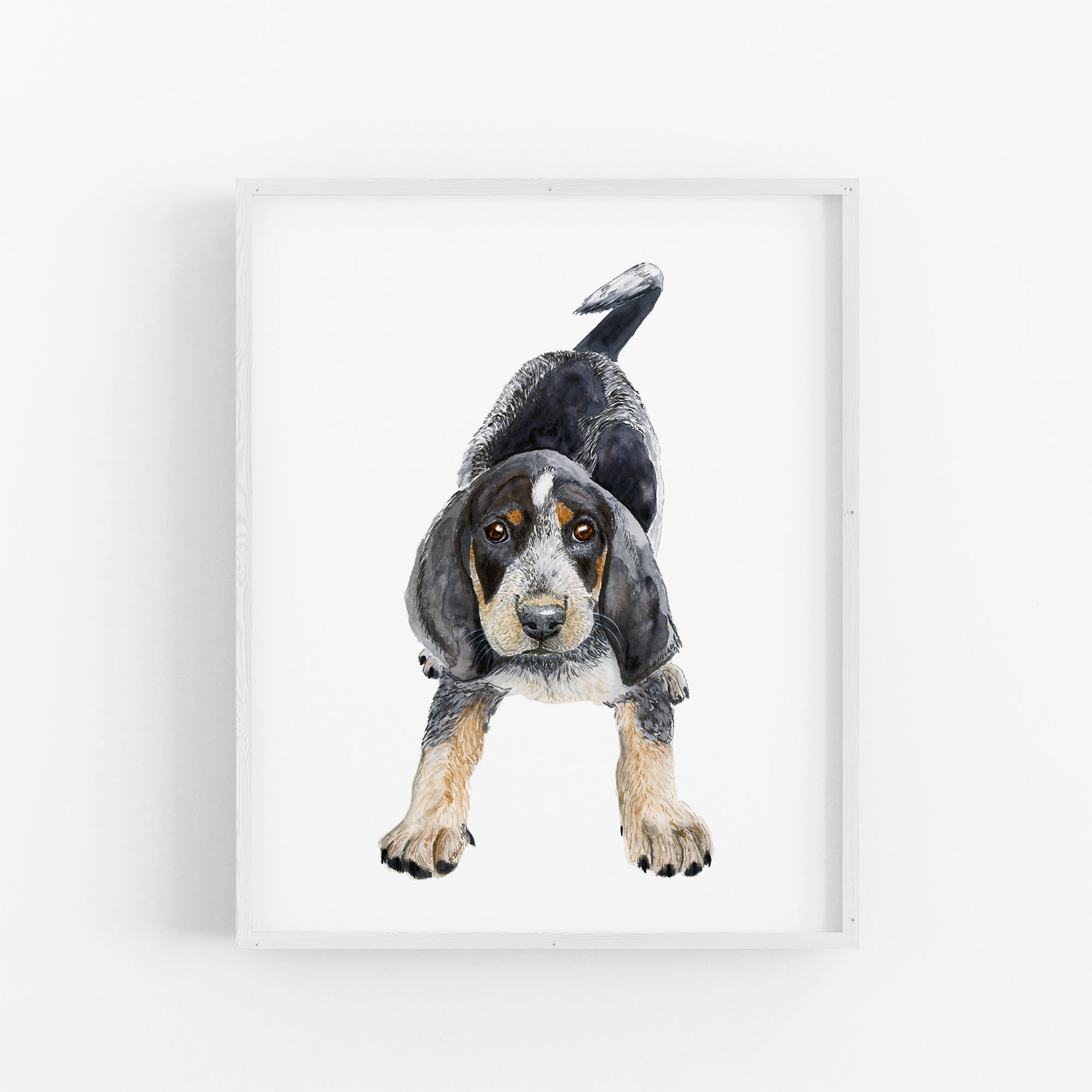 Bluetick Coonhound Puppy Print | Pup Nursery Decor – Tiny Toes Design