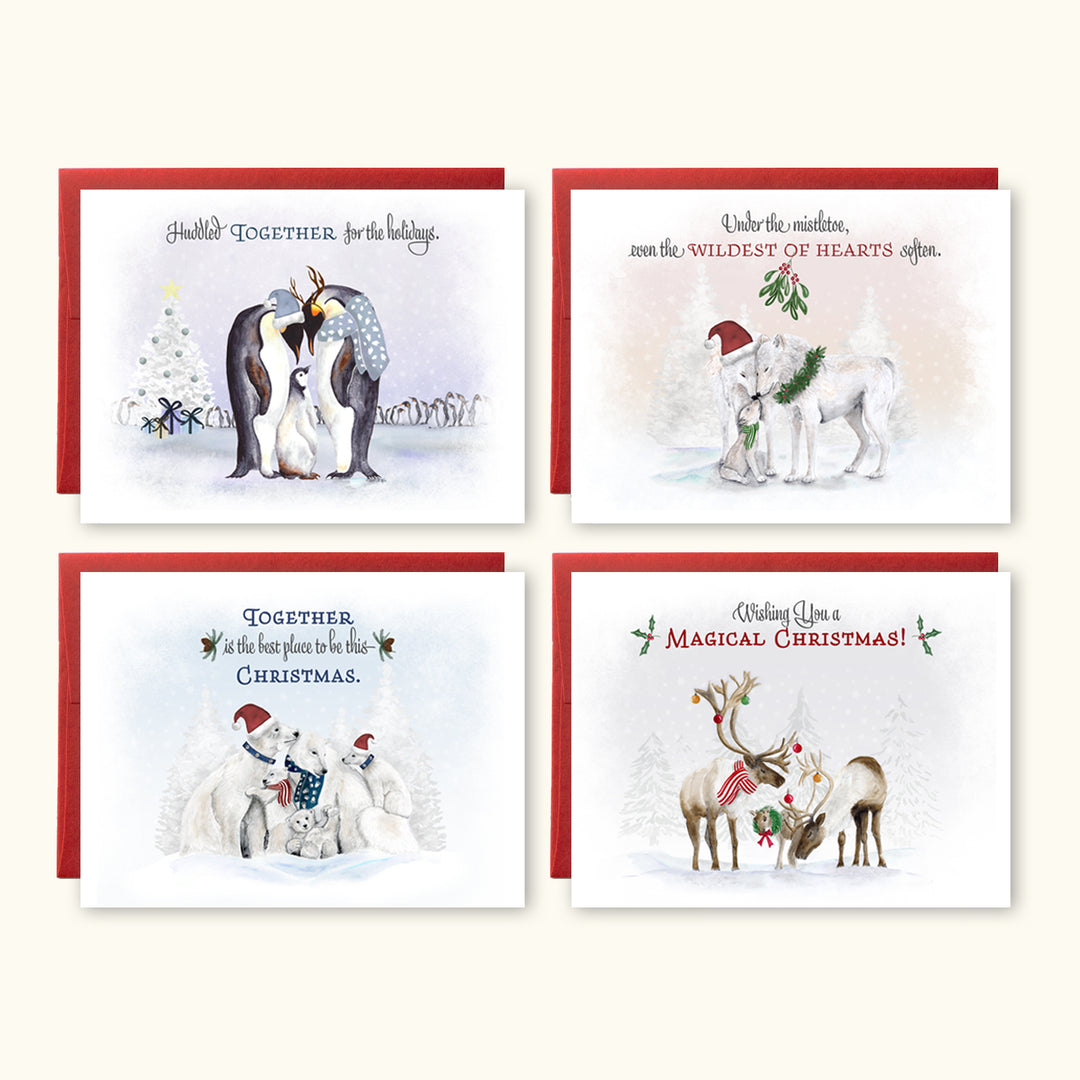 Holiday Animal Family Card Set