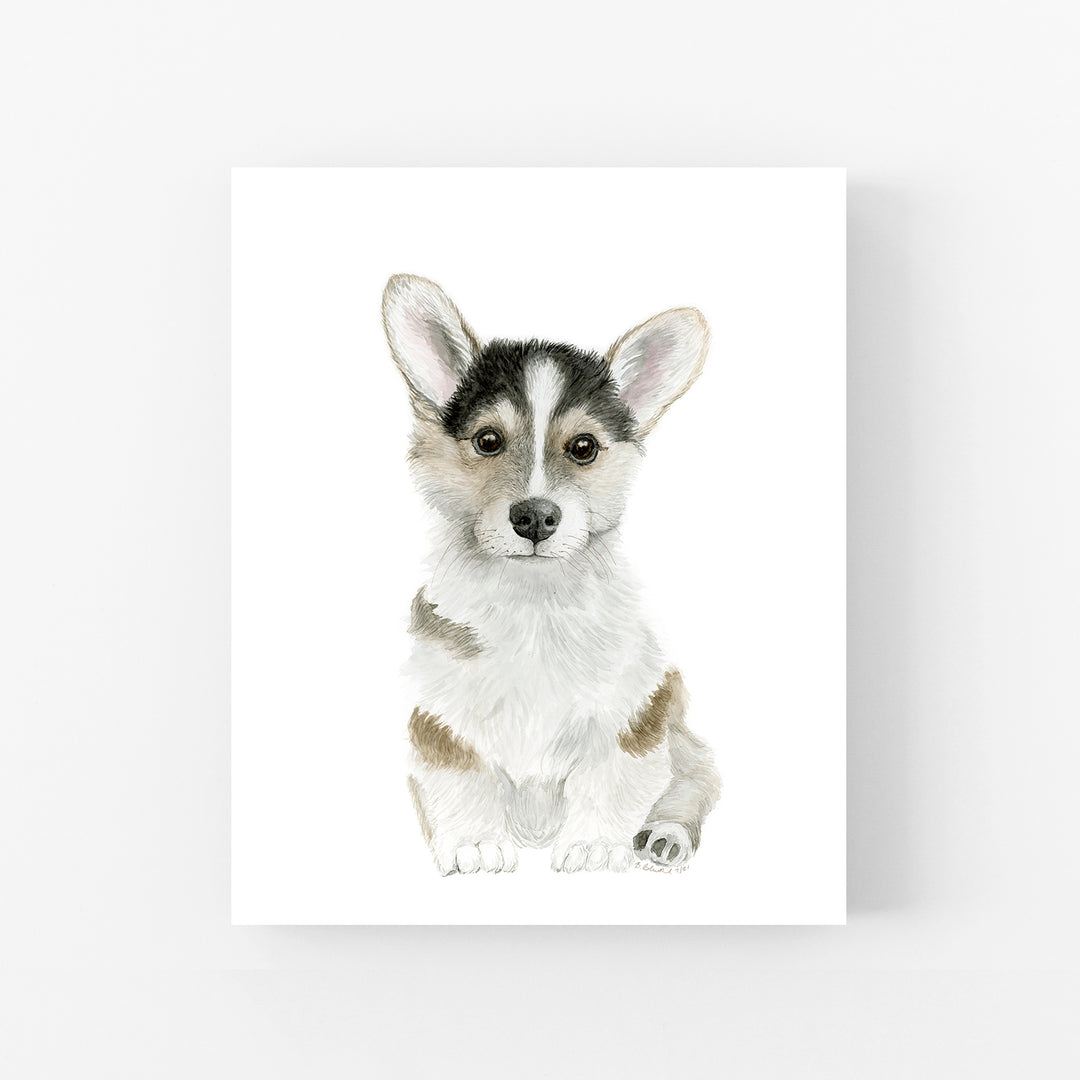 Welsh Corgi Puppy Print - Tiny Toes Design