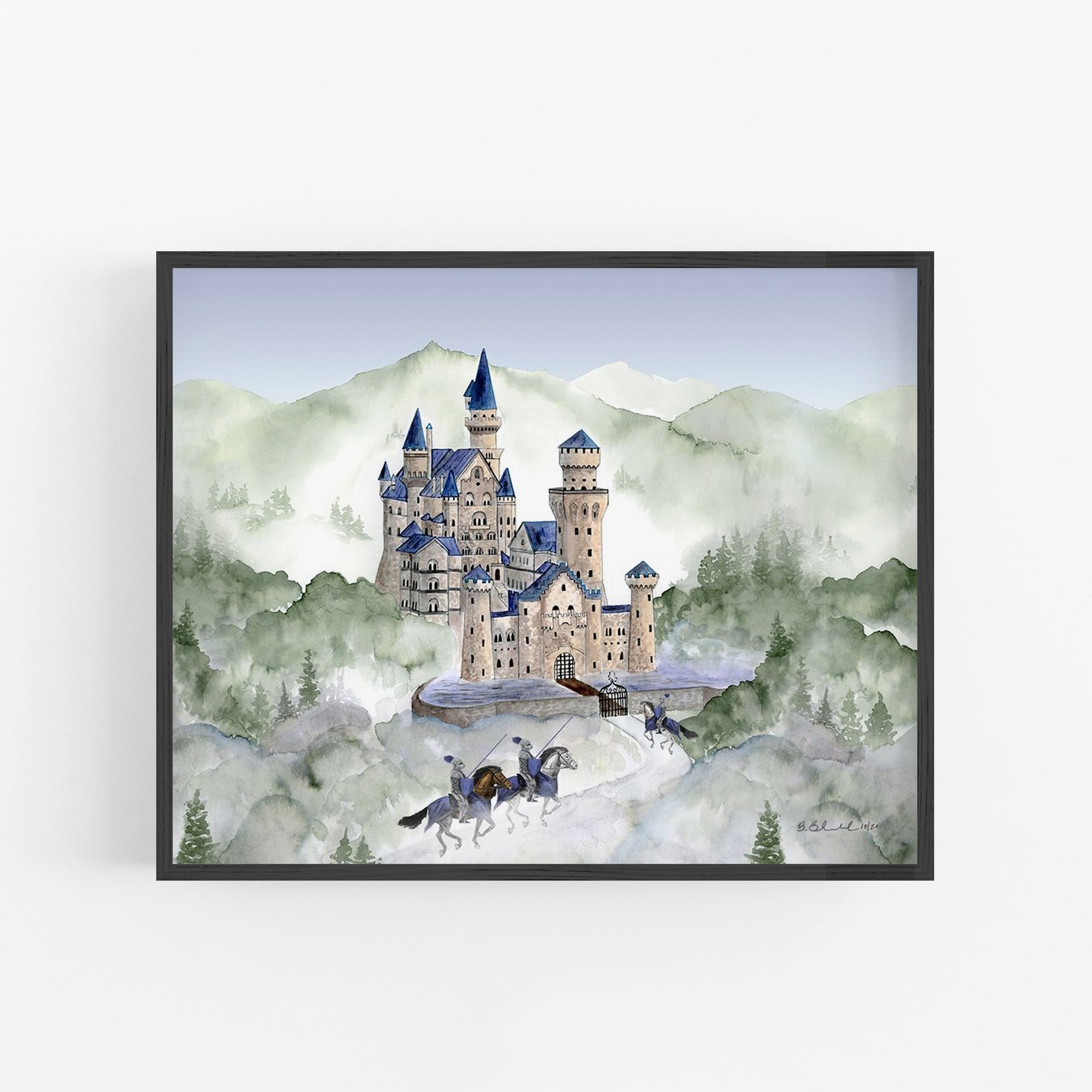 Castle Nursery Art Print | Fairytale Kids Decor – Tiny Toes Design