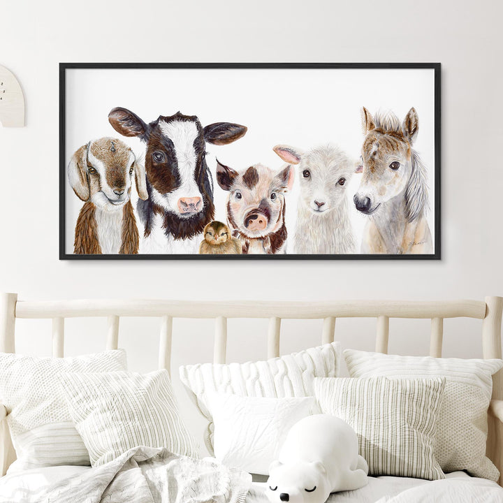 Baby Farm Animal Group Print