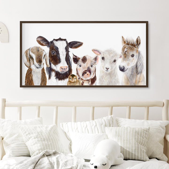 Baby Farm Animal Group Print