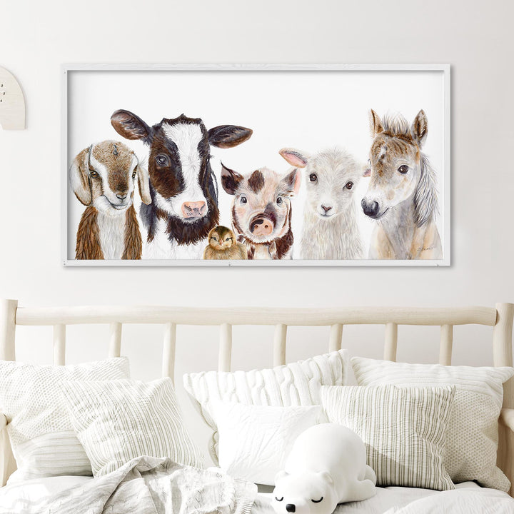 Baby Farm Animal Group Print