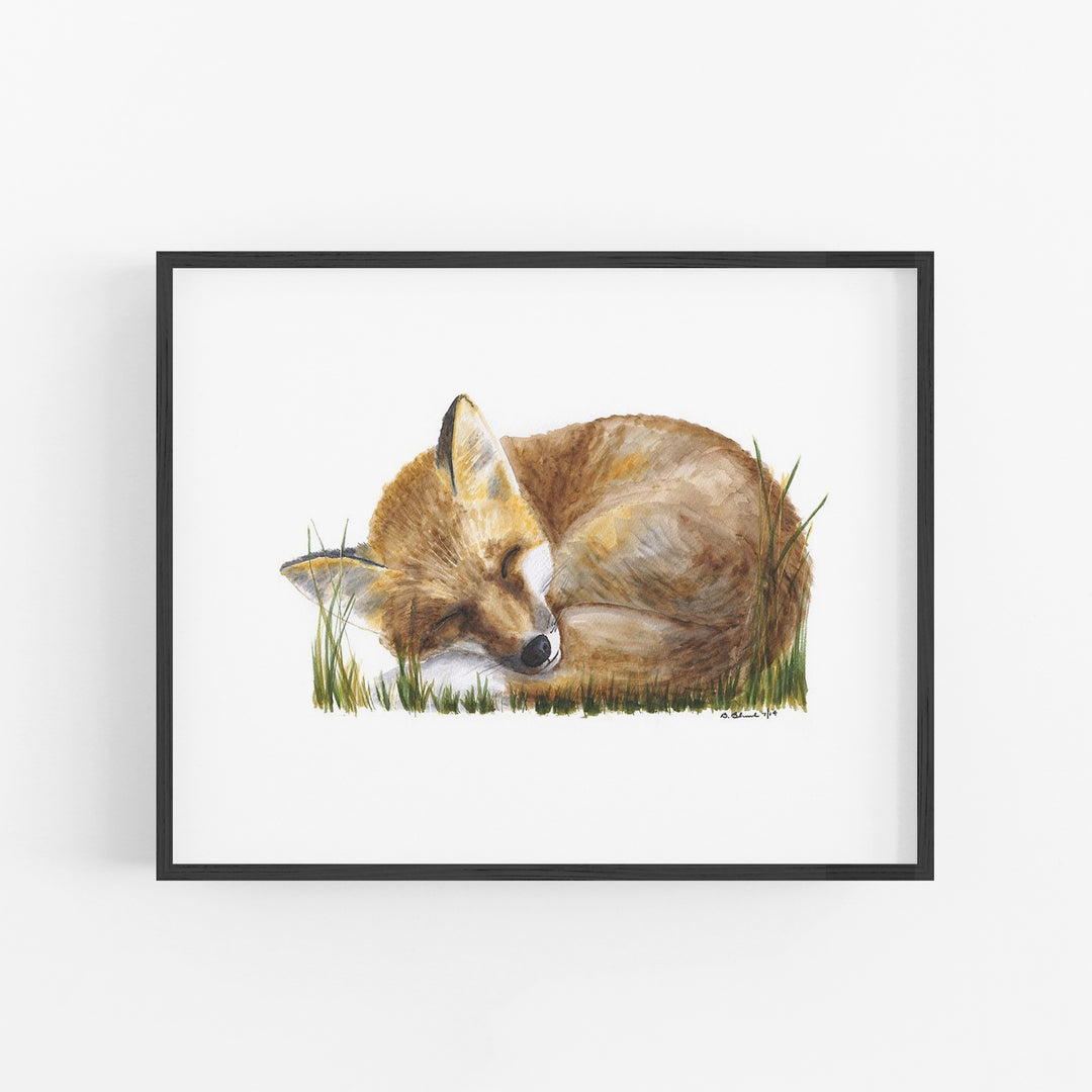Sleeping Baby Fox - Tiny Toes Design