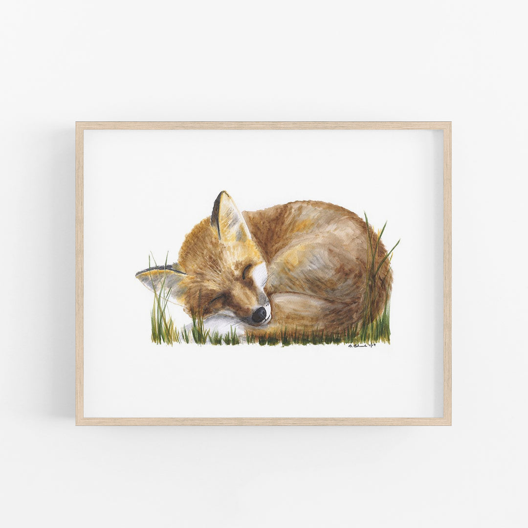 Sleeping Baby Fox - Tiny Toes Design