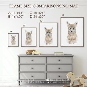 Frame Size Comparisons for Nursery Decor