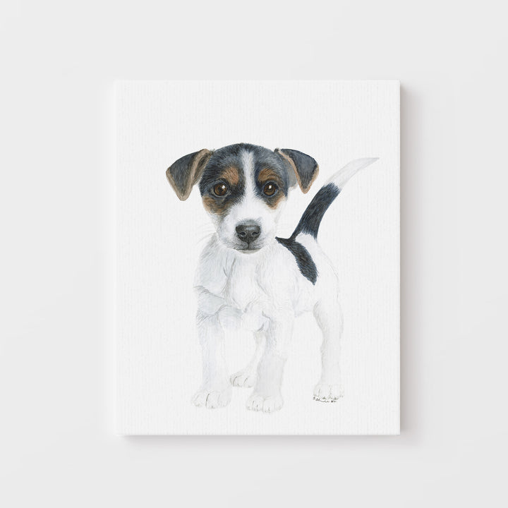 Jack Russell Terrier Puppy Watercolor - Nursery Print - Tiny Toes Design