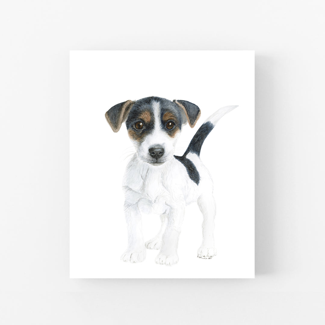 Jack Russell Terrier Puppy Watercolor - Nursery Print - Tiny Toes Design