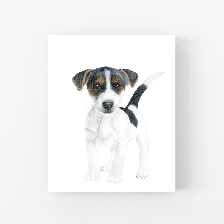 Jack Russell Terrier Puppy Watercolor - Nursery Print - Tiny Toes Design