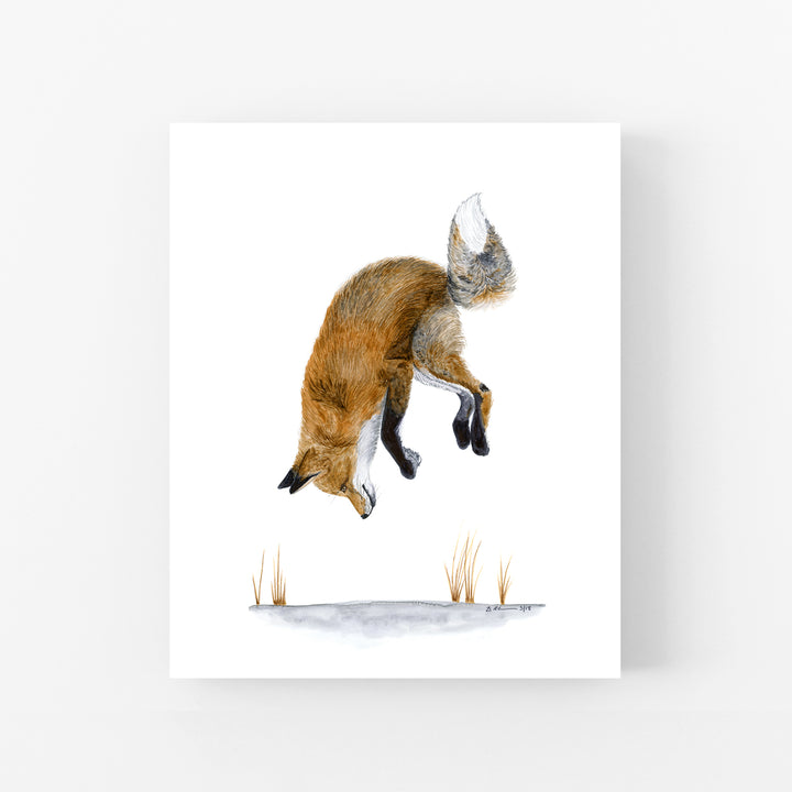 Springende Fuchs-Aquarellkunst