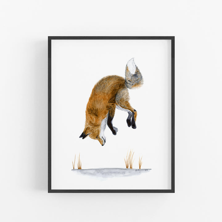 Springende Fuchs-Aquarellkunst