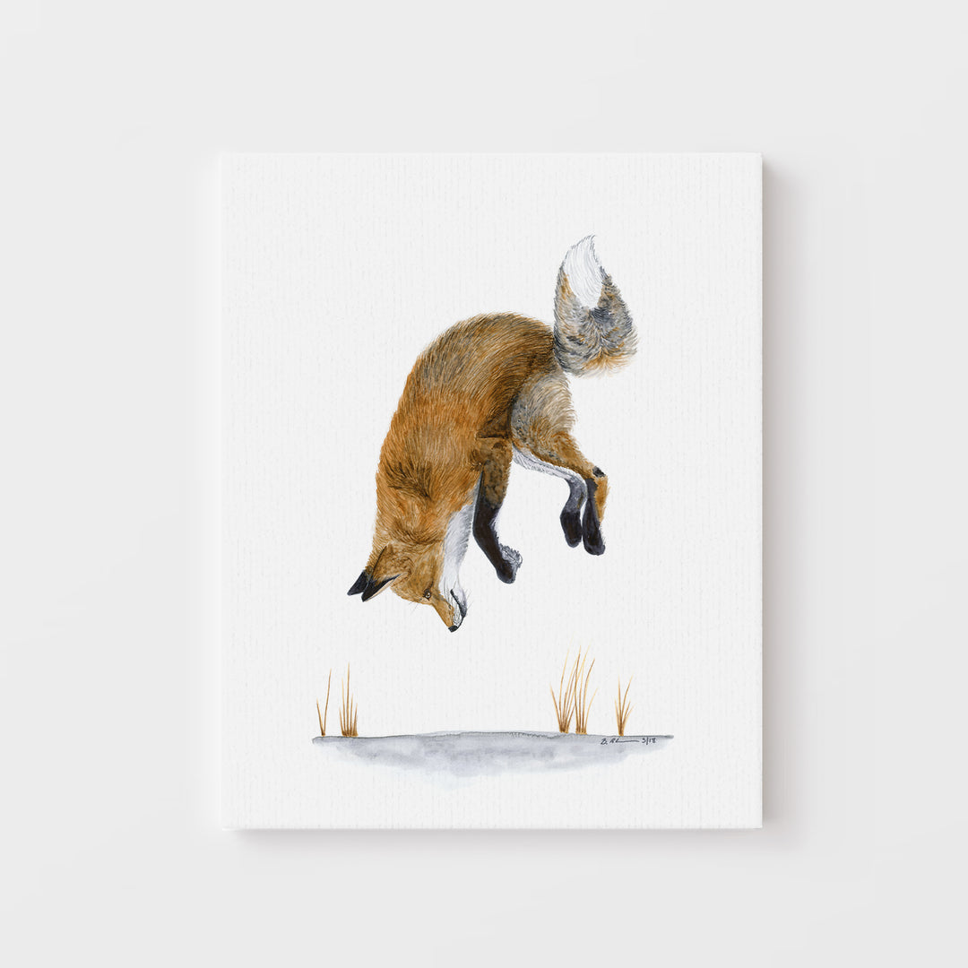 Springende Fuchs-Aquarellkunst